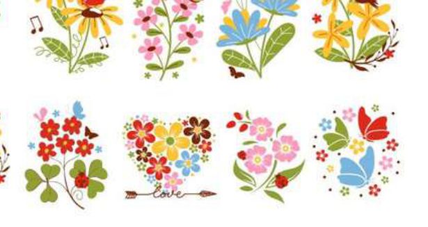 Estampas do tema Decorada floral